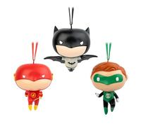 Grupo Erik - Lot de 3 Décorations Noël DC Comics | Boules de Noël Originales en Résine, Décorations Sapin de Noël
