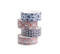 Grupo Erik - Masking Tape Japanese Art, Lot de 4 rouleaux, 15mm de large - Washi Tape Original et Coloré, Scrapbooking, Rubans Adhésifs