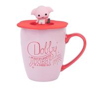 Erik Mug Dobby Harry Potter – Tasse céramique avec couvercle silicone et figurine 3D 350 ml Rose