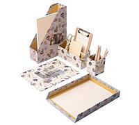 Grupo Erik - Organisateur de Bureau Harry Potter - Rangement de Bureau Multifonctionnel en Carton | Inclut : Pot à Crayon, Chemise à Rabats, Porte-revue, Corbeille à Courrier, Range-lettres
