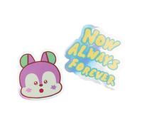 Grupo Erik | Pack 2 Stickers Vinyle BT21 Mang | Déco Kawaii | 2 autocollants en vinyle brillant | Résistants aux rayures | Ordinateur, gourde, agenda | Déco kawaii