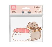Grupo Erik | Pack 2 Stickers Vinyle Pusheen Sushi Roll 1 | Kawaii | 2 autocollants en vinyle brillant | Résistants aux rayures | Ordinateur, gourde, agenda | Déco kawaii