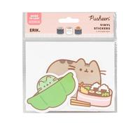 Grupo Erik | Pack 2 Stickers Vinyle Pusheen Sushi Roll 4 | Kawaii | 2 autocollants en vinyle brillant | Résistants aux rayures | Ordinateur, gourde, agenda | Déco kawaii