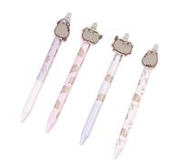 Grupo Erik | Pack 4 Stylos Effaçables Chat Pusheen Fourniture Scolaire Chat | Stylos Gel, Encre Bleue, Cadeau Enfant, Cadeau Fille