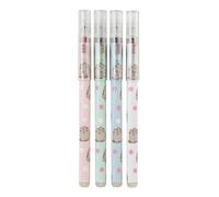 Grupo Erik | Pack 4 Stylos Effaçables Pusheen | Fourniture Scolaire | Stylos Gel, Encre noir, rouge, bleu et vert, Cadeau Enfant, Papeterie Kawaii