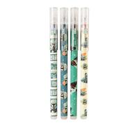 Grupo Erik | Pack 4 Stylos Effaçables Star Wars | Fourniture Scolaire | Stylos Gel, Encre noir, rouge, bleu et vert, Cadeau Enfant, Papeterie Kawaii