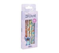 Grupo Erik | Pack 4 Stylos Effaçables Stitch, Disney | Fourniture Scolaire | Stylos Gel, Encre noir, rouge, bleu et vert, Cadeau Enfant, Papeterie Kawaii