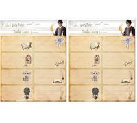 Grupo Erik - Pack de 16 Étiquettes Autocollantes 8 x 4 cm, Harry Potter, Scolaires et de Noël pour Cahiers et Pochettes ELE0291 Chibi (Lot de 2)