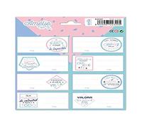 Grupo Erik - Pack de 16 Étiquettes Autocollantes de 8 x 4 cm, Amelie Pastel | Étiquettes Scolaires, Étiquettes de Noël, Étiquettes pour Cahiers et Pochettes
