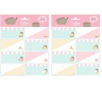 Grupo Erik - Pack de 16 Étiquettes Autocollantes de 8 x 4 cm, Pusheen Foodie Collection | Étiquettes Scolaires, Étiquettes de Noël, Étiquettes pour Cahiers et Pochettes