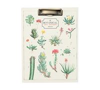 Grupo Erik - Porte Bloc A4 avec Pince Botanical - Support Feuille 21 x 29,7 cm, Classeur à Pince avec Rabat et Bloc-Notes Ligné, Porte Document avec Pochette