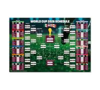 Grupo Erik Poster Calendrier des Matchs Coupe du Monde 2026-61x91,5cm - Deco Mondial 2026, Decoration Murale, Affiche Foot