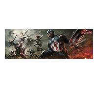 Grupo Erik Poster Captain America Civil War Marvel | 53 x 158 cm - Format Vertical, Affiche de Film