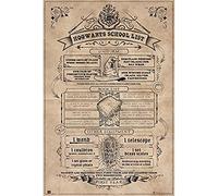 Grupo Erik - Poster Harry Potter Poudlard School List - Deco Maison, Decoration Murale, Affiche Décorative