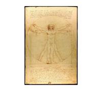 Grupo Erik: Poster L'Homme Vitruviano de Leonardo | Art Classique Mural, 61 x 91,5 cm, Papier Brillant et Encadré, Homme de Vitruve