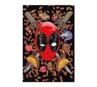 Grupo Erik - Poster Marvel deadpool - bullets and chimichangas - Deco Maison, Decoration Murale, Affiche Décorative