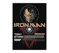 Grupo Erik Poster Phosphorescent Marvel, Iron Man | 50 x 70 cm, Décoration chambre adulte et enfant, Affiche de Film
