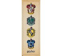 Grupo Erik - Poster Porte Harry Potter Les 4 Maisons de Poudlard - Deco Maison, Decoration Murale, Affiche Décorative
