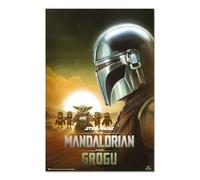 Grupo Erik - Poster Star Wars, Mandalorian et Grogu - 61x91,5cm - Deco Maison, Decoration Murale, Affiche Décorative