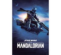 Grupo Erik - Poster Star Wars The Mandalorian Speeder Bike 2 - Deco Maison, Decoration Murale, Affiche Décorative