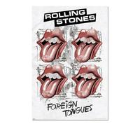 Grupo Erik Poster The Rolling Stones Foreign Tongues - Deco Musique | 61x91,5 cm - Grand Format, Affiche Musique