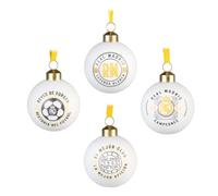 Grupo Erik | Set de 4 Boules de Noël Real Madrid | Déco Sapin | Boules de Noël à Suspendre | Décoration de Sapin, Cadeau Fan de Foot, Noël Original