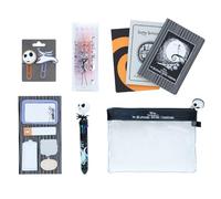 Grupo Erik - Set de Papeterie Disney, L'Étrange Noël de Mr Jack | Inclut : 1 Stylo, 5 Blocs de Notes Adhésives, 4 Surligneurs, 2 Trombones, 3 Carnets A6| Fournitures Scolaires Kawaii, Papeterie Kawaii