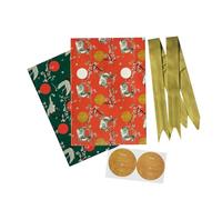 Grupo Erik: Set de papier japonais | Kit d'emballage cadeau, 2 feuilles 50 x 70 cm + ruban et autocollant personnalisés, paquets cadeaux personnalisés, carte cadeau enfant ou fille