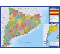 Grupo Erik - Sous-Main Bureau Scolaire | Carte de la Catalogne, Version Catalane | Sous-Main Bureau Enfant Protège Bureau Enfant 34 x 49cm TSEH256