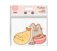 Grupo Erik - Stickers Kawaii Chat Pusheen Sushi Roll - Pack de 2 Autocollants en Vynile | Fourniture Scolaire Kawaii, Stickers Enfant
