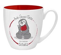 GRUSS & CO 45520 Tasse Anti-stress pour votre chéri, 45 aite à base de porcelaine New Bone China, idéale comme cadeau, rouge, 9,5 cm
