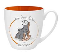 GRUSS & CO 46263 Tasse Anti-stress pour pensionnaire, 45 aite à base de porcelaine New Bone China, idéale comme cadeau, rouge, 1 pièce
