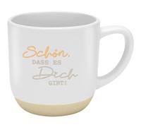 GRUSS & CO 48987 Tasse avec inscription « Garvur Schön,dass es dich gibt » | Grès 40 cl Multicolore | Cadeau pour amis, anniversaire