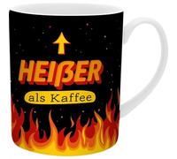 GRUSS & CO 74133 - Tasse XL - Avec motif chaud - Grande tasse en porcelaine - 60 vec inscription en allemand - Cadeau pour homme