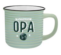 GRUSS & CO 74173 - Tasse en porcelaine - Motif « grand-père » - Avec inscription en allemand - 55 vec ruban cadeau - Cadeau pour grand-père, fête des pères