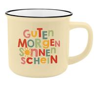 GRUSS & CO 74176 - Tasse en porcelaine avec inscription en allemand - Motif bonjour - 55 vec bande cadeau - Cadeau d'anniversaire