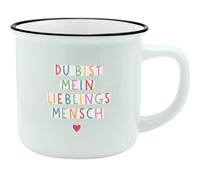 GRUSS & CO 74177 - Tasse XL - Motif humain - Tasse préférée en porcelaine - Avec inscription en allemand - 55 vec banderole cadeau - Pour petit ami, petite amie