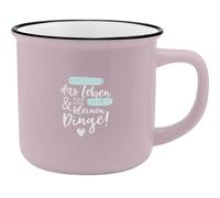 GRUSS & CO 74179 Tasse XL motif Les petites choses | Tasse préférée en porcelaine, avec inscription en allemand | 55 vec banderole cadeau | Cadeau d'anniversaire