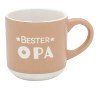 GRUSS & CO 74645 Tasse à expresso avec gravure grand-père | Mini tasse en grès 10 vec bande cadeau | Cadeau amis, anniversaire