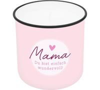GRUSS & CO 74763 Bougie dans une tasse motif « Maman » | Photophore imprimé en porcelaine, hauteur 8,8 cm, diamètre 8,4 cm | Cadeau | Article de décoration