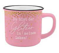 GRUSS & CO Gobelet motif Paillettes | Porcelaine New Bone China aspect émail, 35 adeau, tasse drôle | 47897