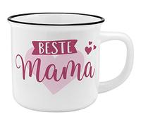 GRUSS & CO Mug Motif Mama | New Bone China Porcelaine Aspect émail 35 adeau Maman, Fête des Mères | 45764