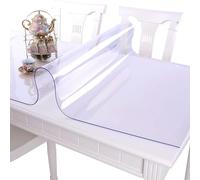Gruytoie Nappe rectangulaire Transparent 45x110cm, Film de Table Transparent en PVC, Protecteur de Table en PVC Transparent, Antisalissure, pour Table de Salle à Manger