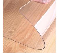 Gruytoie Nappe Transparent 75x140cm, Nappe en Plastique AntidéRapant, PVC Imperméable Transparent Nappe, Résistant À l'huile Et À l'eau, pour Table à Manger