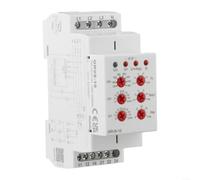 GRV8-10/M265 Relais de surveillance de tension triphasé - Protection contre les surtensions/sous-tensions - Réglable 127-265 V, affichage LED, rail DIN