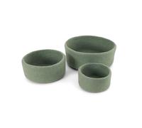 Gry & Sif Fabriqué à la main et certifié commerce équitable, design danois élégant x artisan Napali, bols en feutre pour panier de Pâques, panier à petit-déjeuner, organisateur en feutre, vert clair