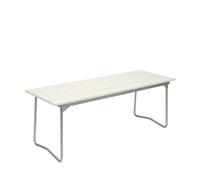 Grythyttan Stålmöbler Banc 8 Chêne laqué blanc-structure en acier avec galvanisation à chaud