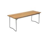 Grythyttan Stålmöbler Banc 8 Teck-structure en acier avec galvanisation à chaud