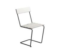 Grythyttan Stålmöbler Chaise 1 Chêne laqué blanc-galvanisation à chaud