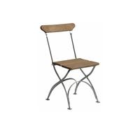 Grythyttan Stålmöbler Chaise Brasserie Chêne huilé-structure en acier avec galvanisation à chaud